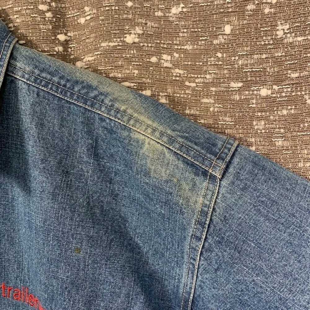 Vtg 80s Levis Denim Shirt Medium America Original Sweater Tag Trailerworld Promo